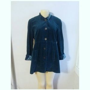 Dark Teal Corduroy J. Jill Blazer